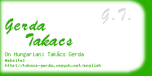 gerda takacs business card